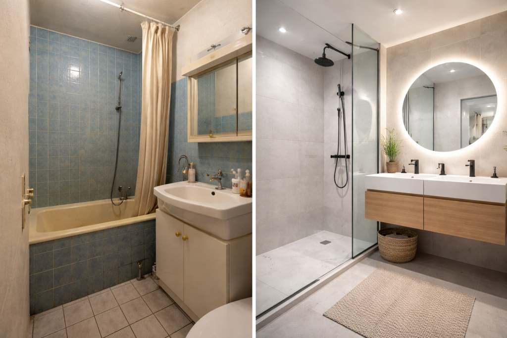 avant après salle de bain